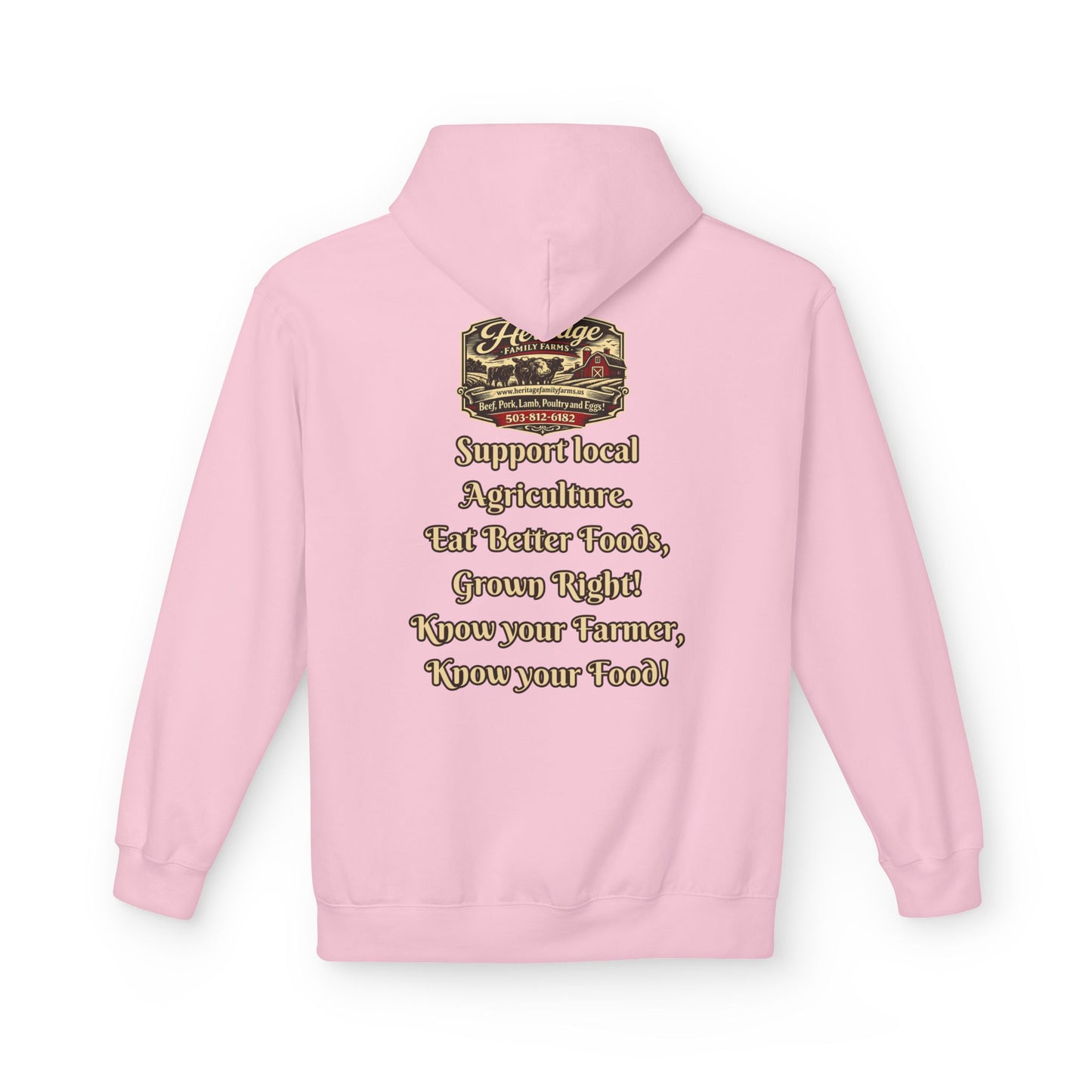 Heritage Farming Hoodie — "Support Local Agriculture" Vintage Farm Logo
