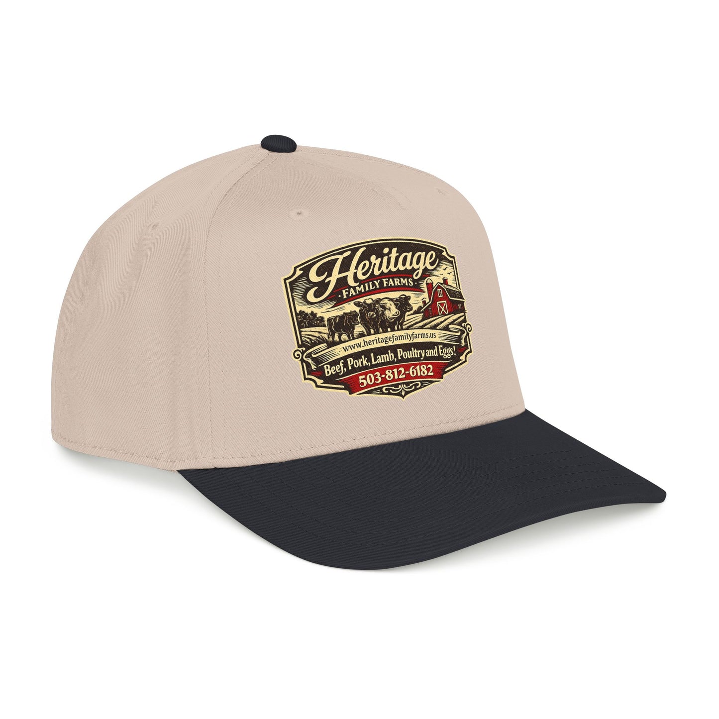 Heritage Farms Vintage Barn Logo Baseball Cap