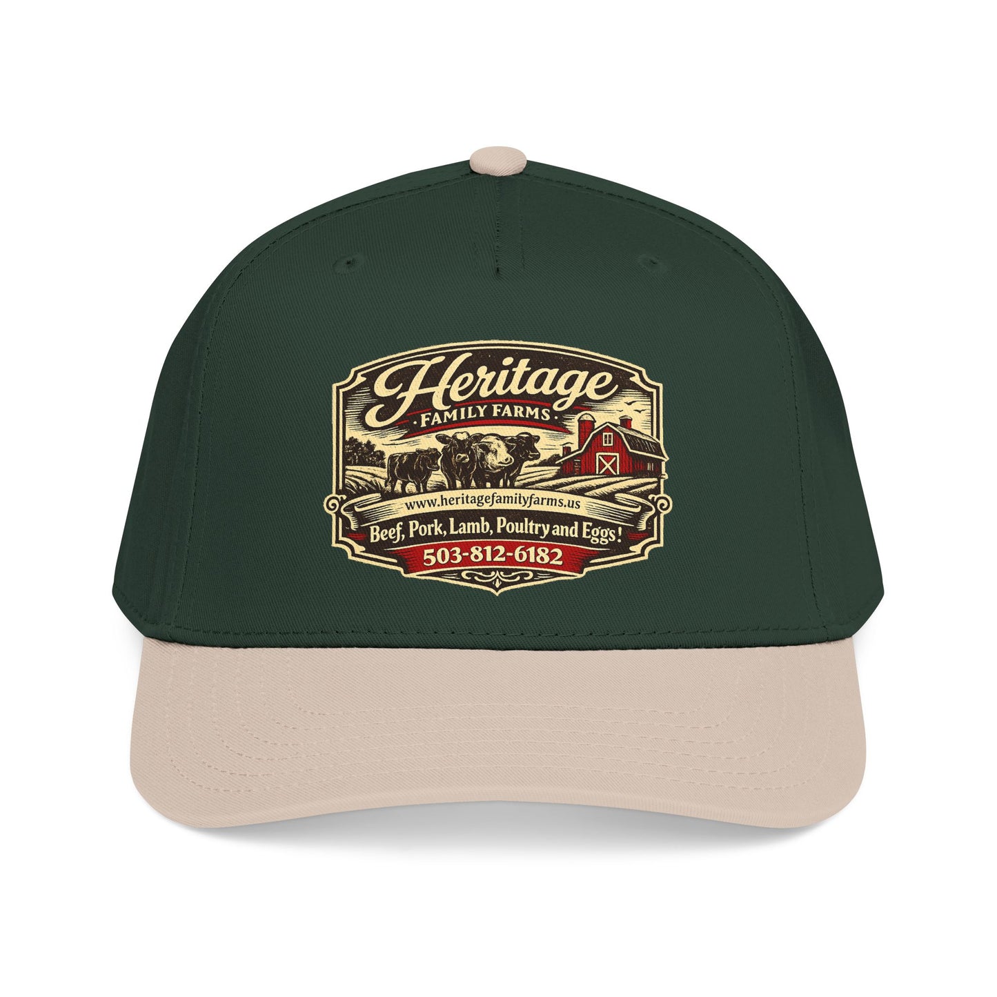 Heritage Farms Vintage Barn Logo Baseball Cap