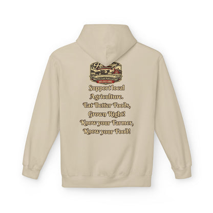 Heritage Farming Hoodie — "Support Local Agriculture" Vintage Farm Logo