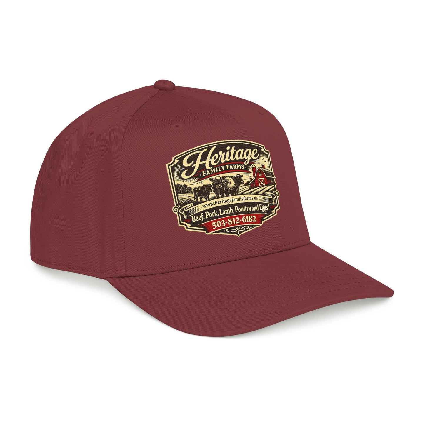 Heritage Farms Vintage Barn Logo Baseball Cap