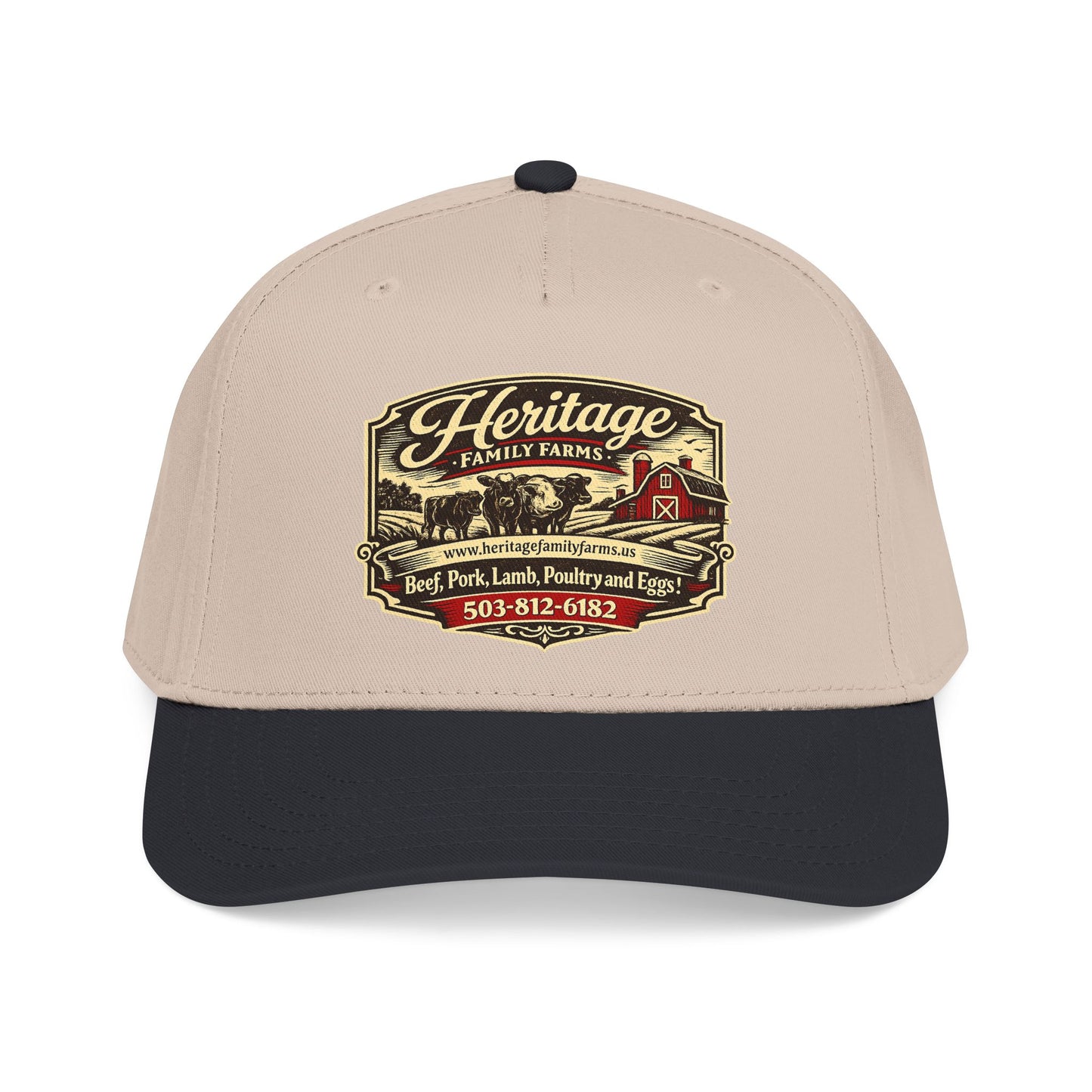 Heritage Farms Vintage Barn Logo Baseball Cap