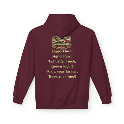 Heritage Farming Hoodie — "Support Local Agriculture" Vintage Farm Logo