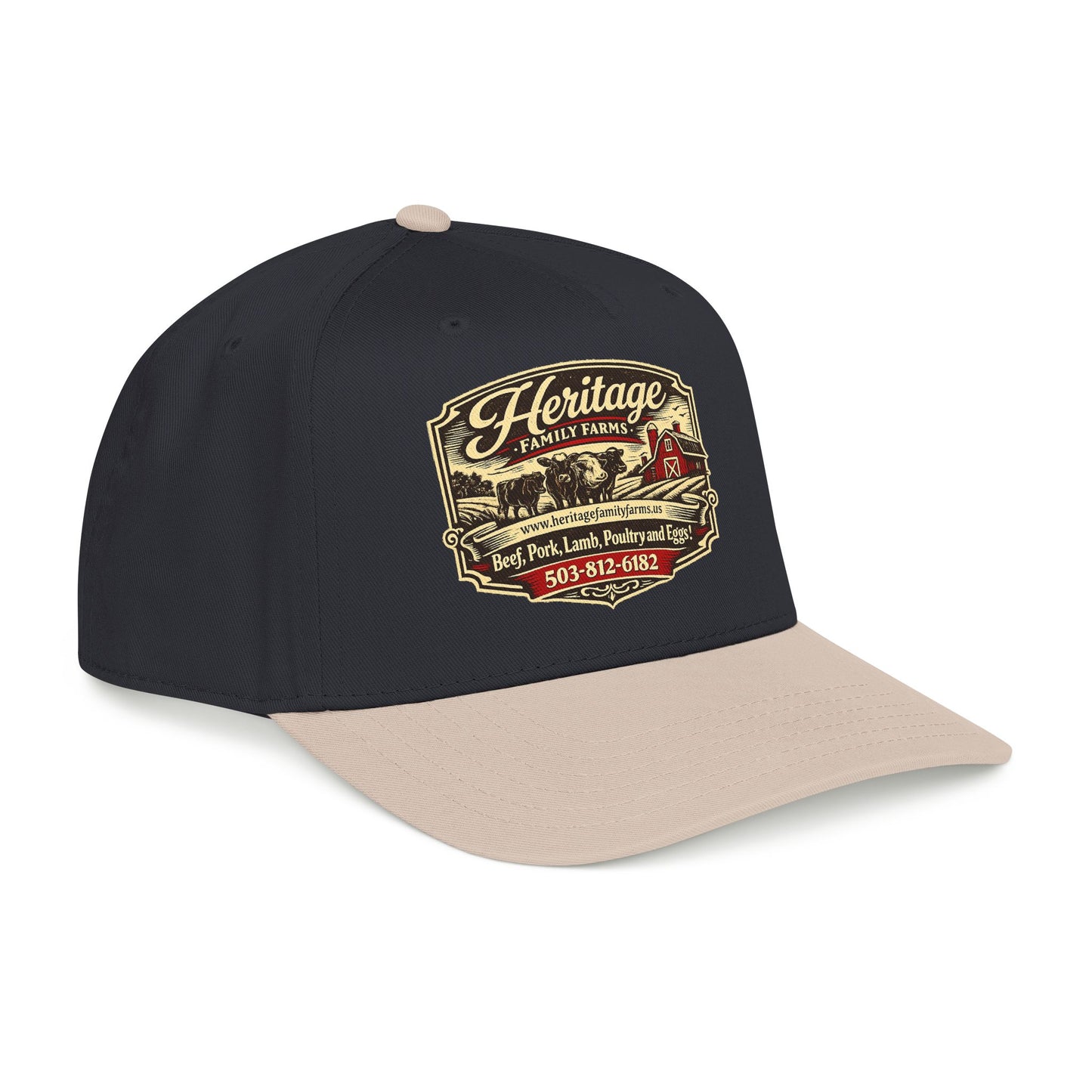 Heritage Farms Vintage Barn Logo Baseball Cap