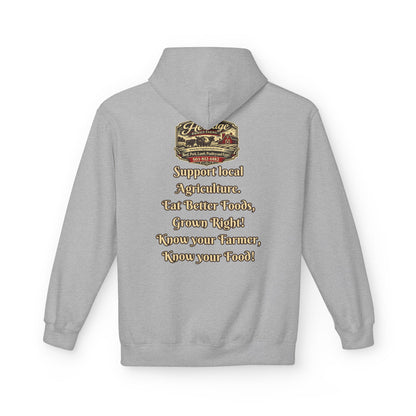 Heritage Farming Hoodie — "Support Local Agriculture" Vintage Farm Logo