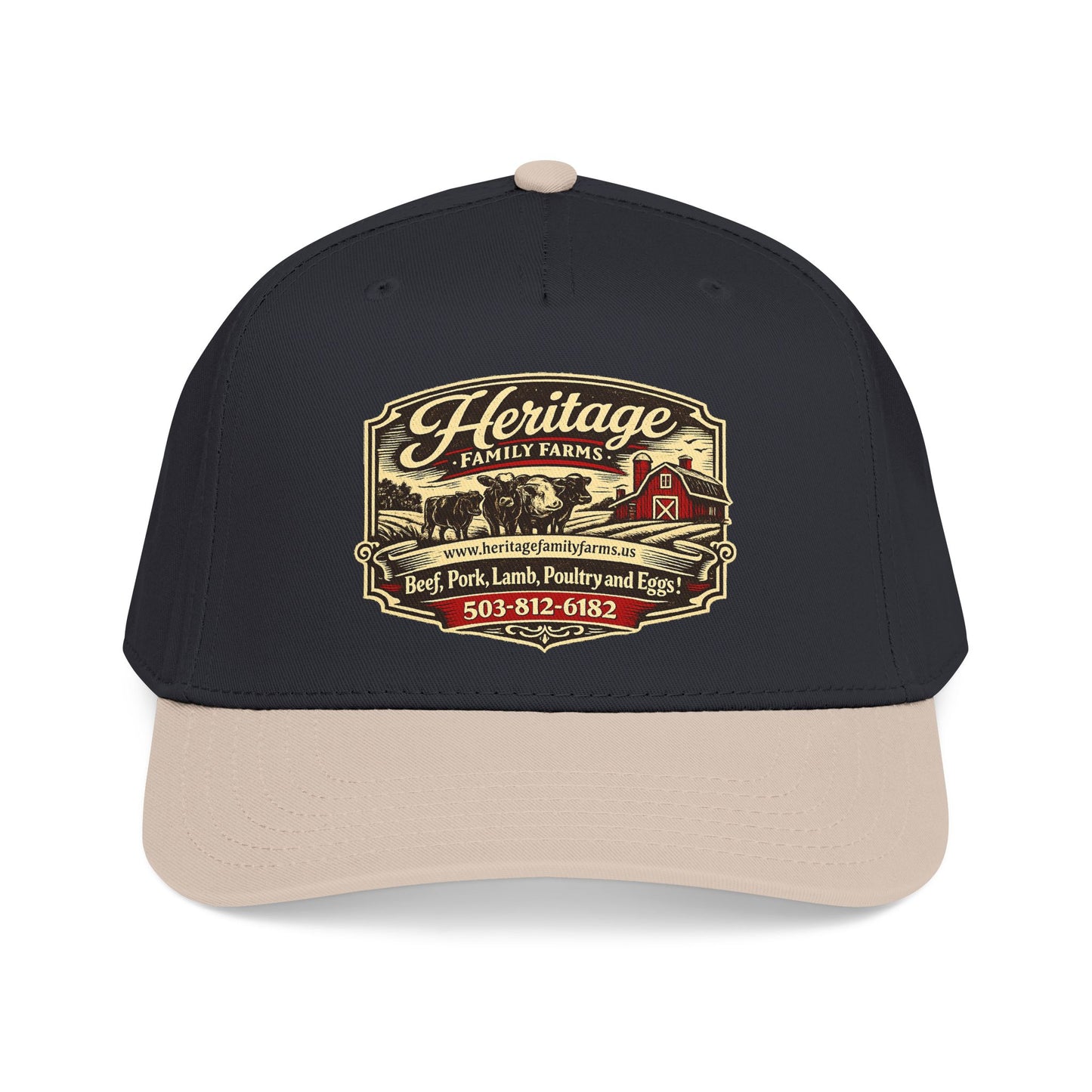 Heritage Farms Vintage Barn Logo Baseball Cap