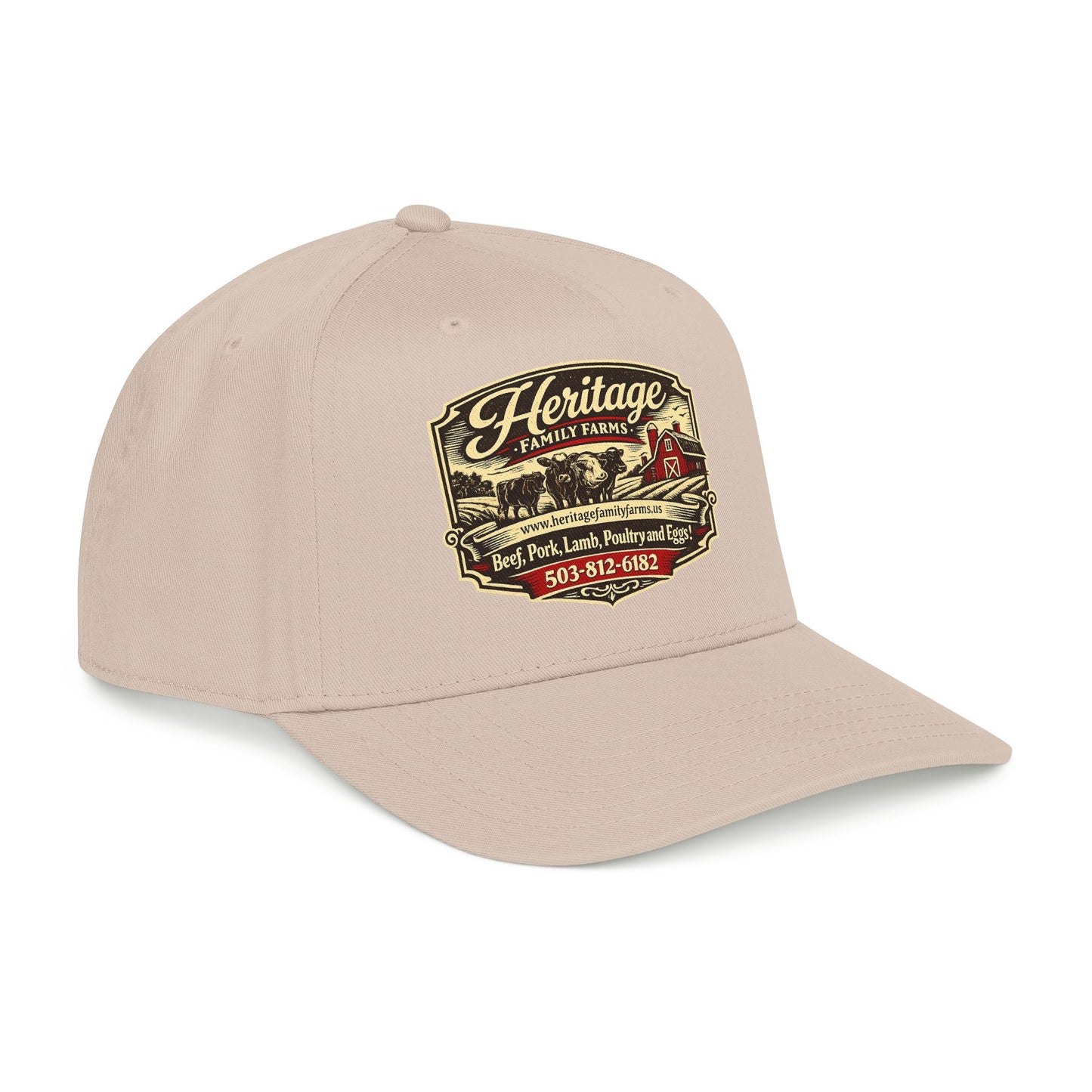 Heritage Farms Vintage Barn Logo Baseball Cap