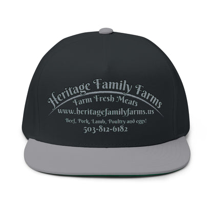 Heritage Farms Flat Bill Snapback Hat - Premium Cotton Cap