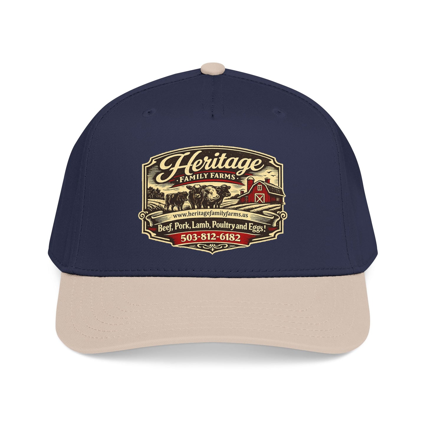 Heritage Farms Vintage Barn Logo Baseball Cap