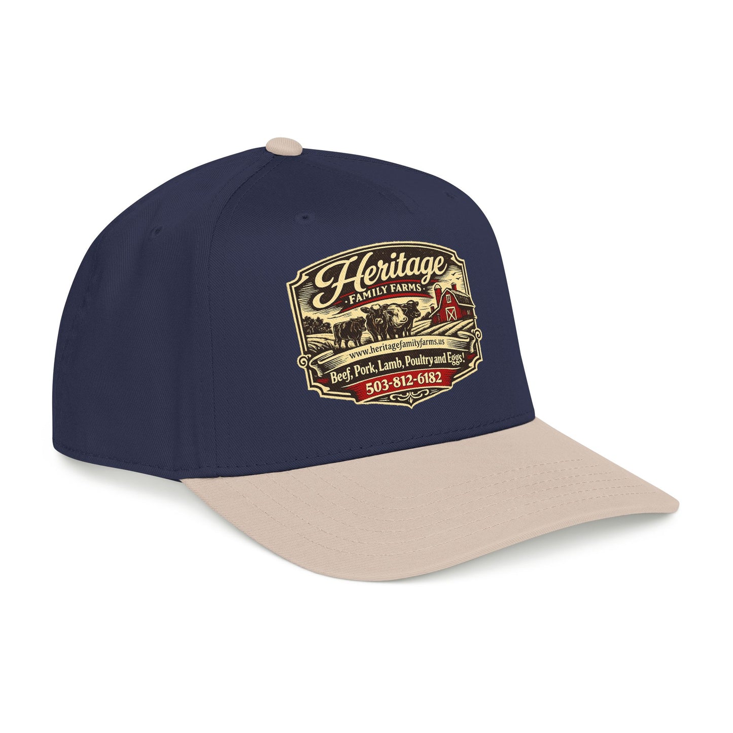 Heritage Farms Vintage Barn Logo Baseball Cap