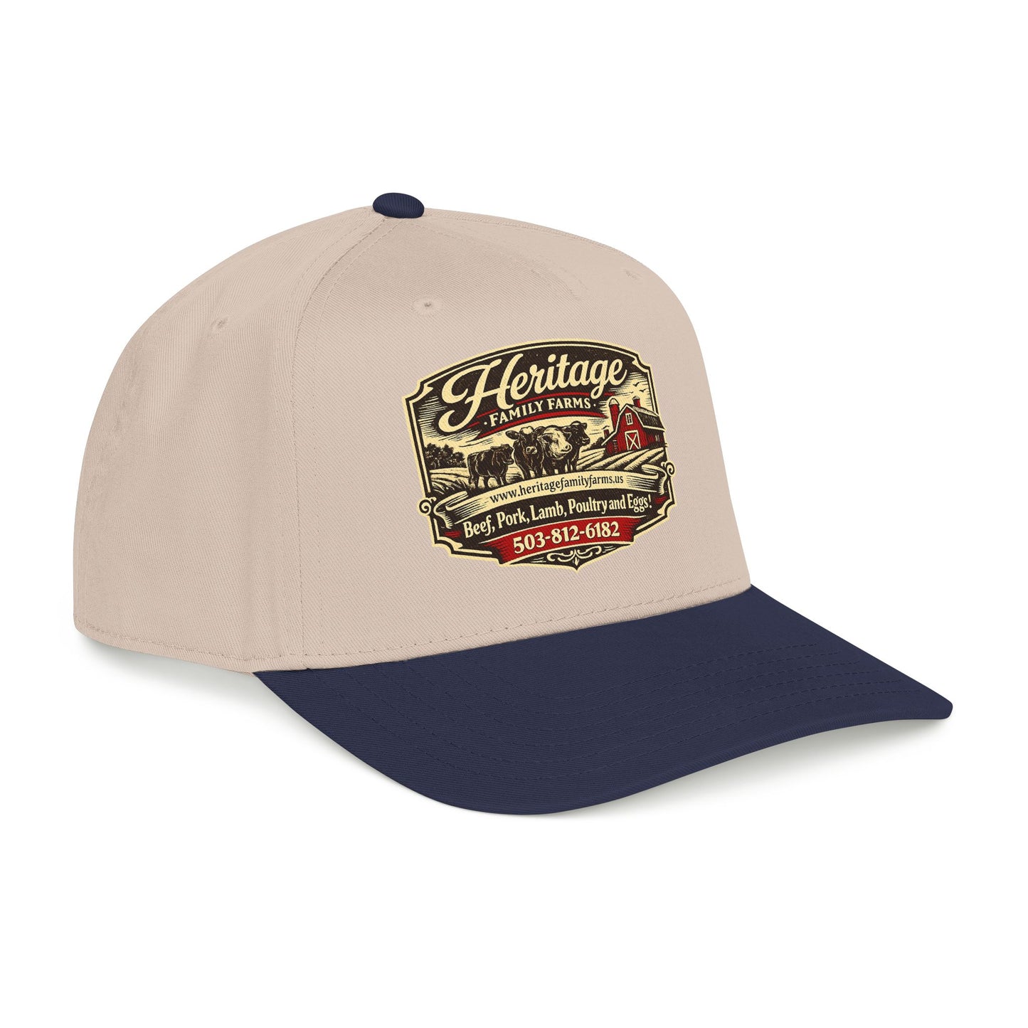 Heritage Farms Vintage Barn Logo Baseball Cap