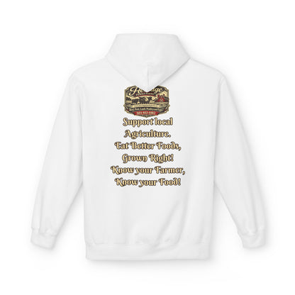 Heritage Farming Hoodie — "Support Local Agriculture" Vintage Farm Logo