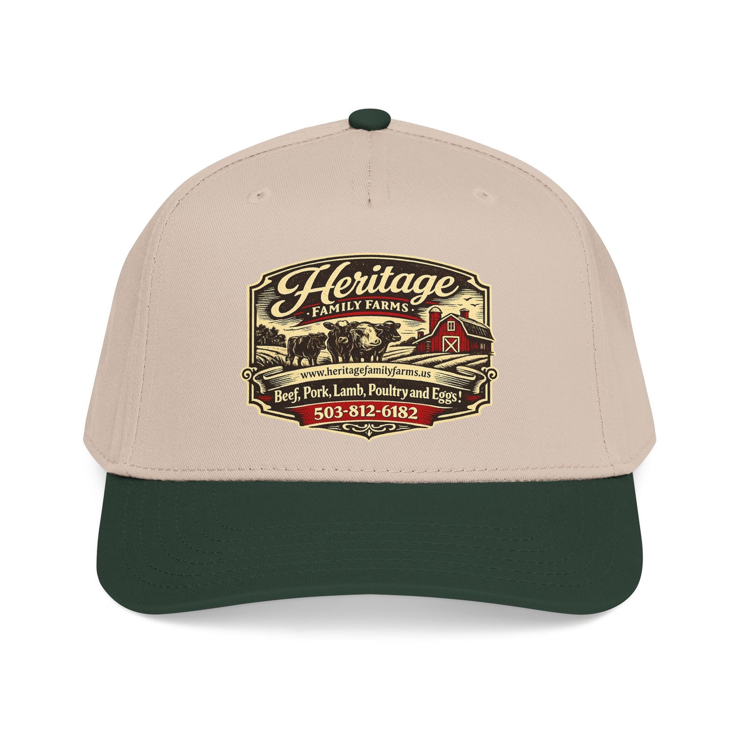 Heritage Farms Vintage Barn Logo Baseball Cap