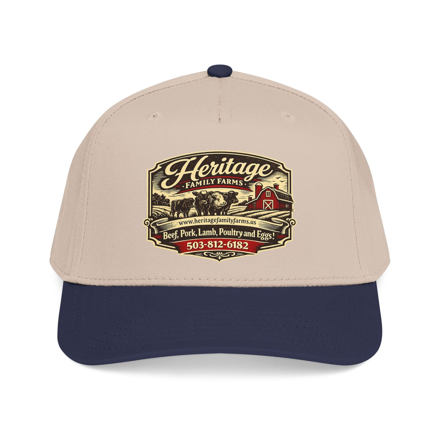 Heritage Farms Vintage Barn Logo Baseball Cap