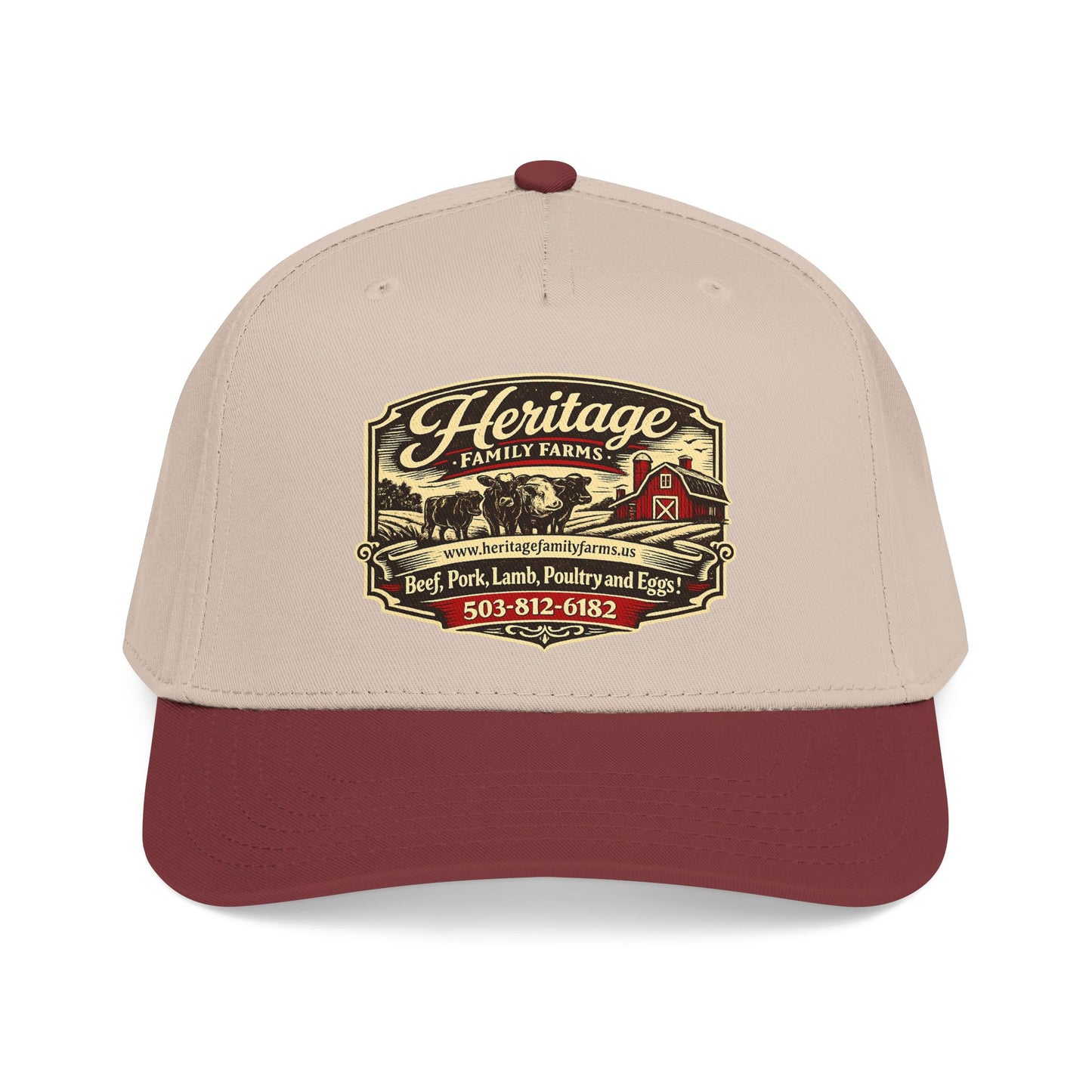 Heritage Farms Vintage Barn Logo Baseball Cap