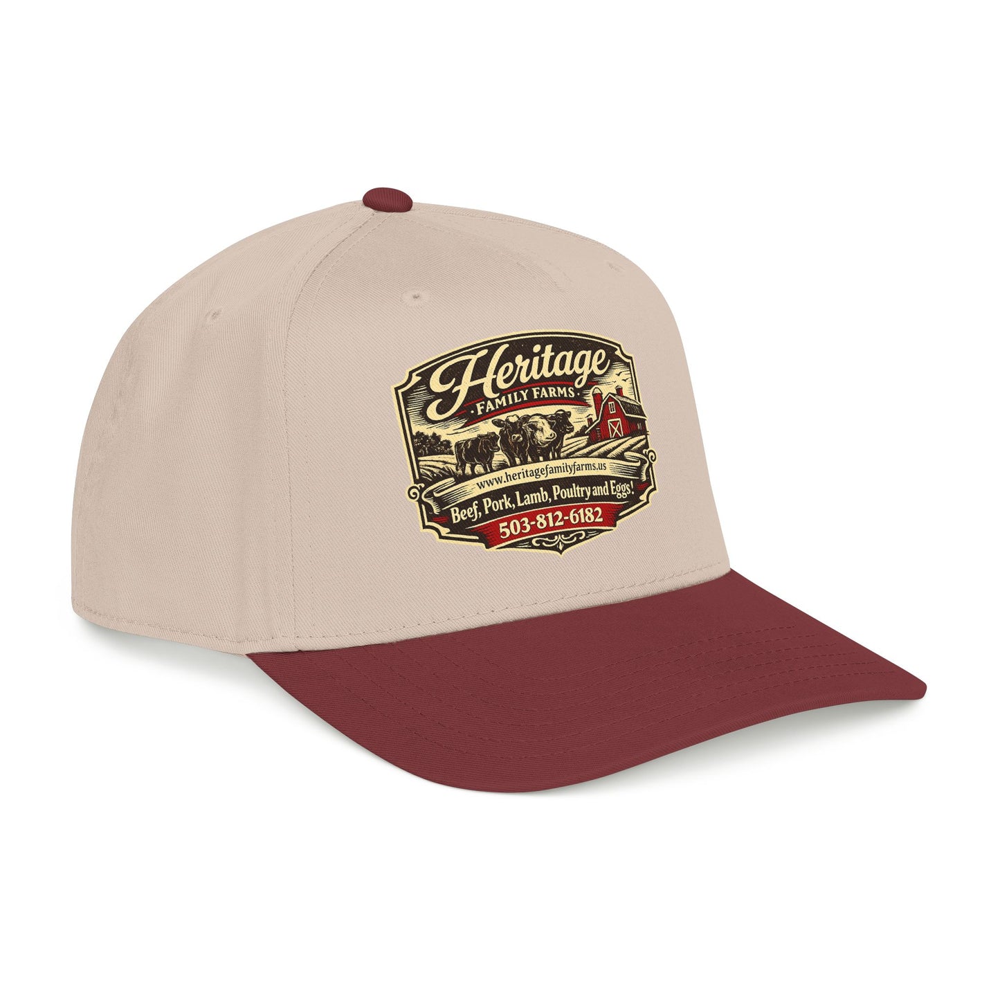 Heritage Farms Vintage Barn Logo Baseball Cap